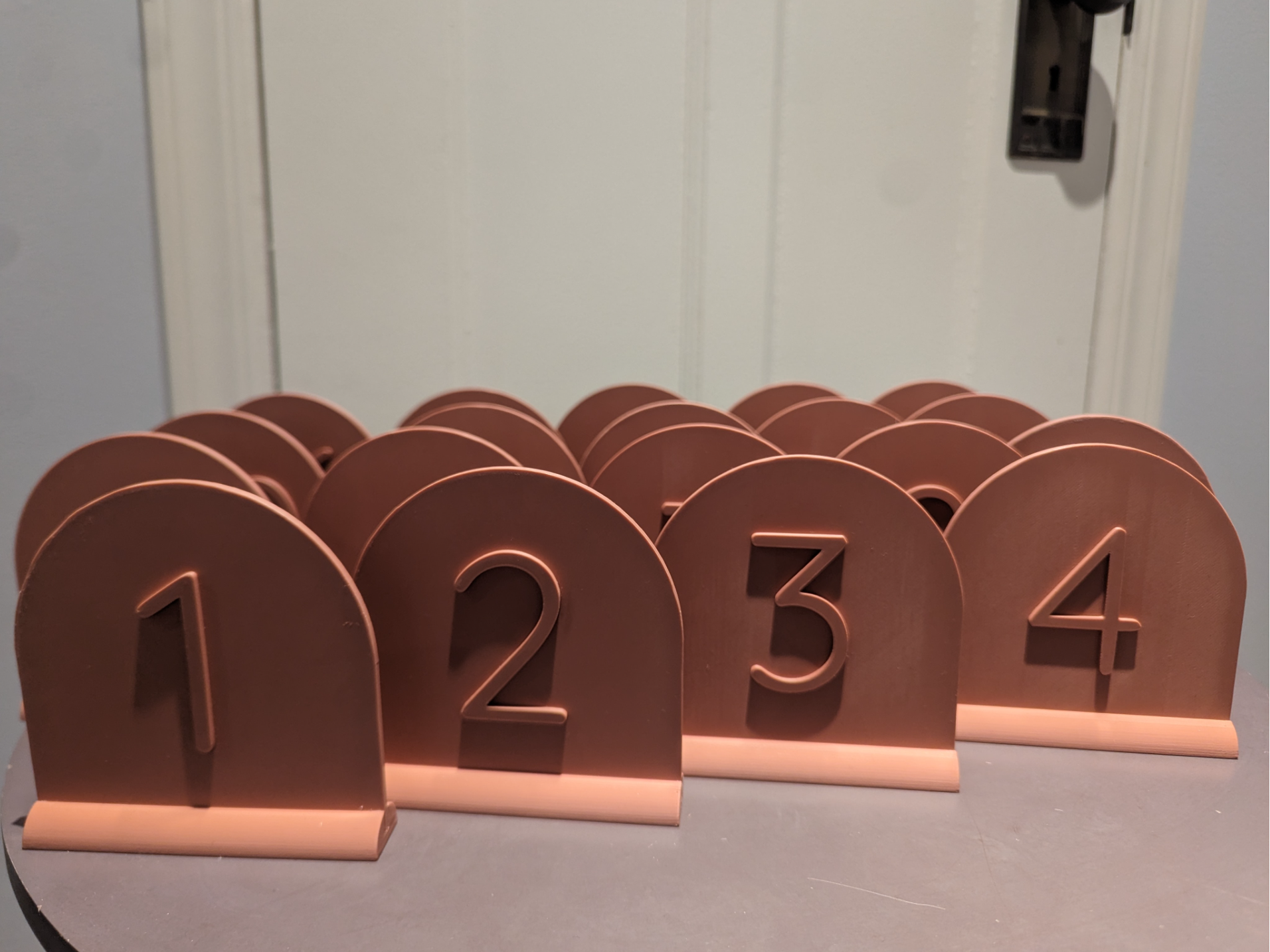 Wedding table numbers