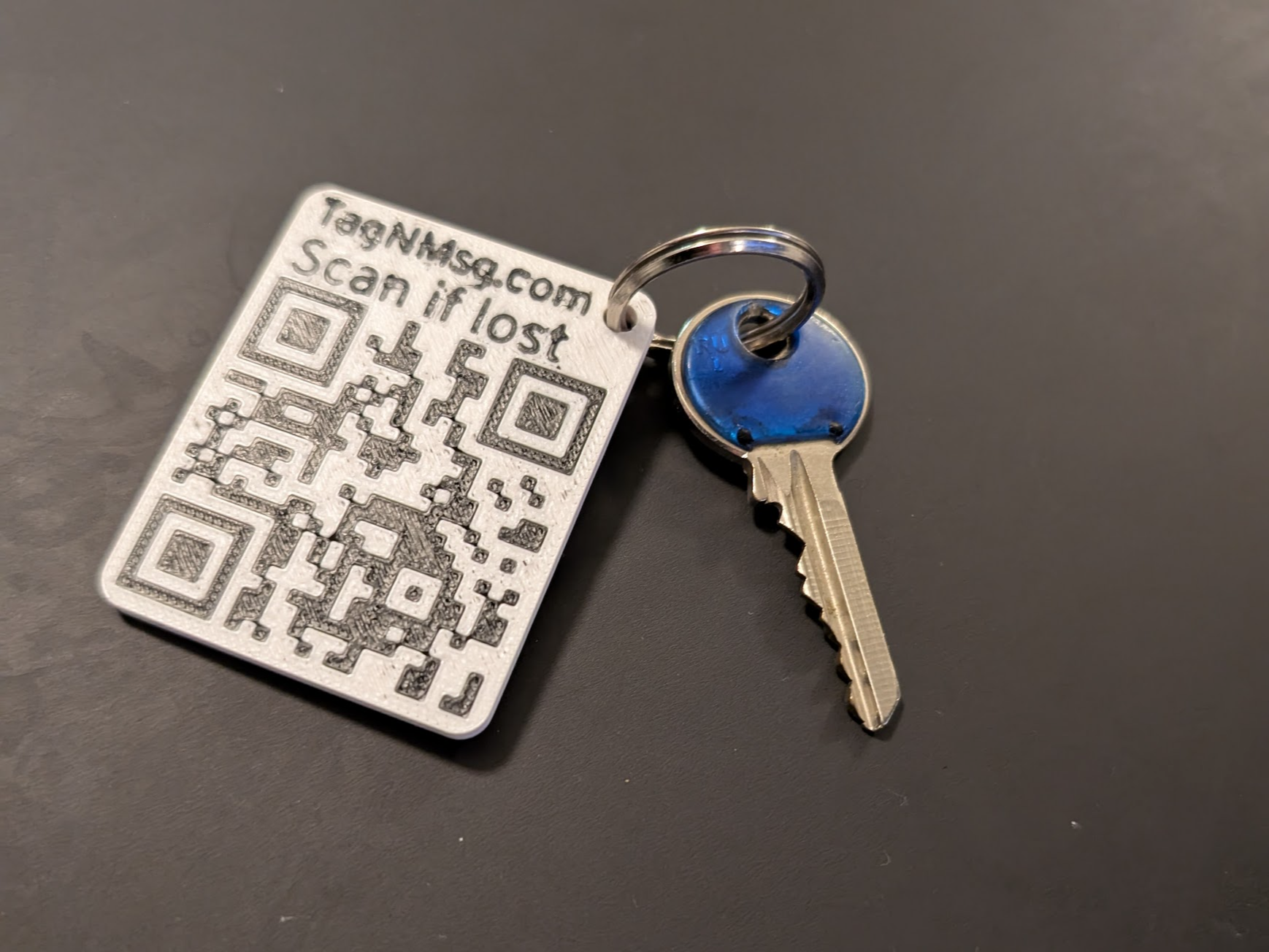 QR Key Chain Tag for TagNMsg.com