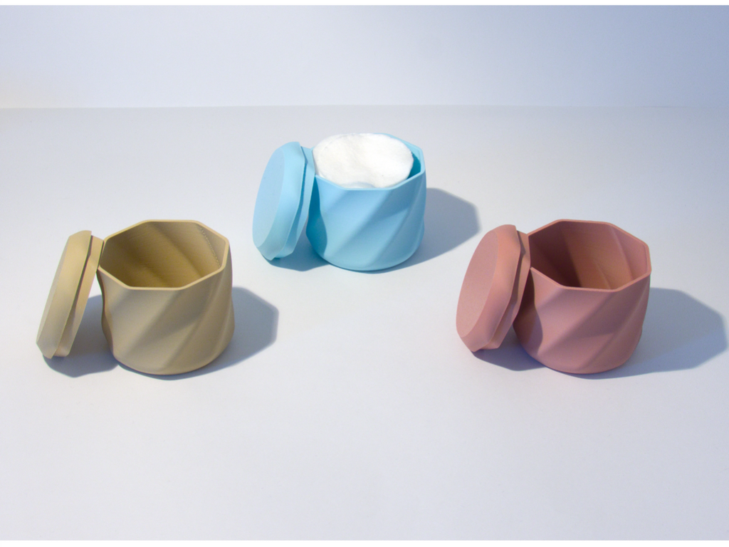 Octagonal Box for Cotton Pads