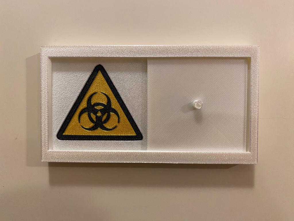 Danger sign for bathroom