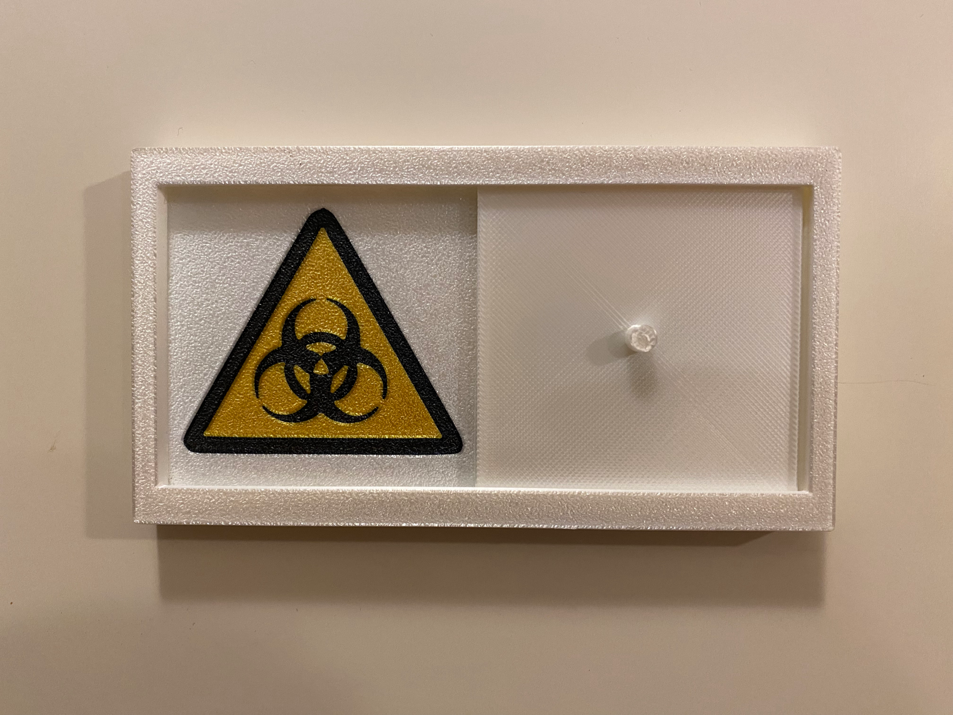 Danger sign for bathroom