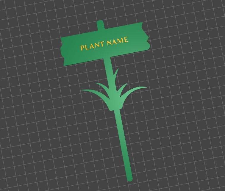 Custom Bicolor Plant Sign with Custom Plant Name