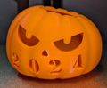 LED Tea Light Pumpkin Decoration with Name-Mouth