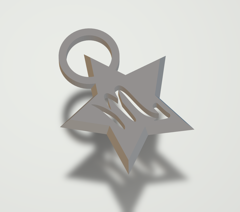 Zodiac scorpio keychain / pendant star