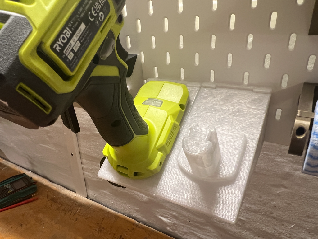 Ryobi drill holder for Ikea Skadis