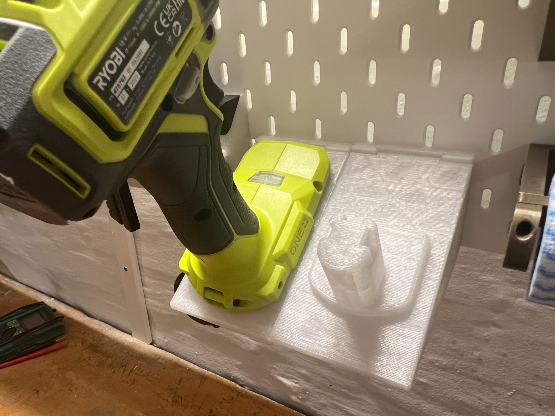 Ryobi drill holder for Ikea Skadis