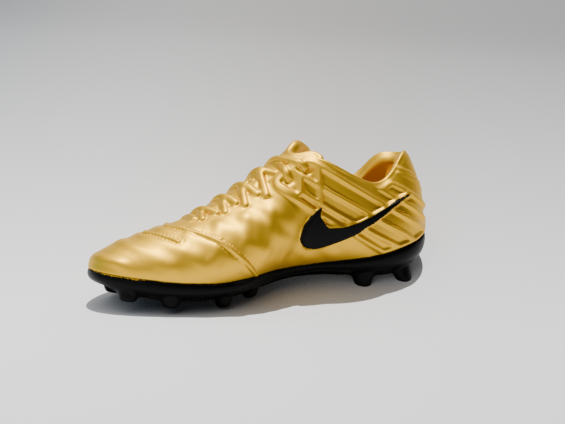 Mini Golden Soccer Cleats Keychain
