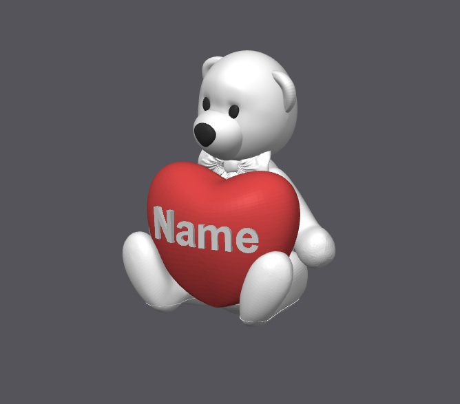 Teddy Bear With Heart - customizeable text