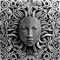 HUEFORGE Mandala SUN Face Black and White