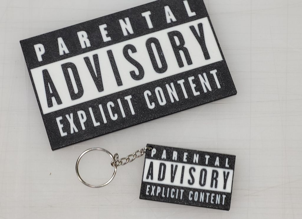 Parental Advisory Label Decal/Keychain/Magnet