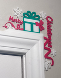 Merry Christmas Ribbon Door Corner