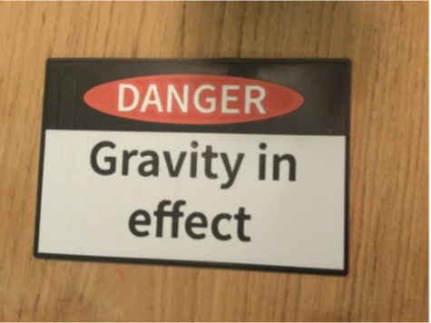 sign that "Danger Gravity in effect"