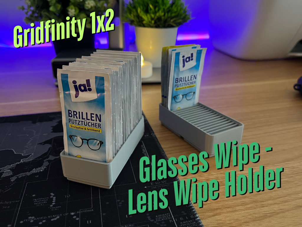 Gridfinity Glasses Wipe - Lens Wipe Holder