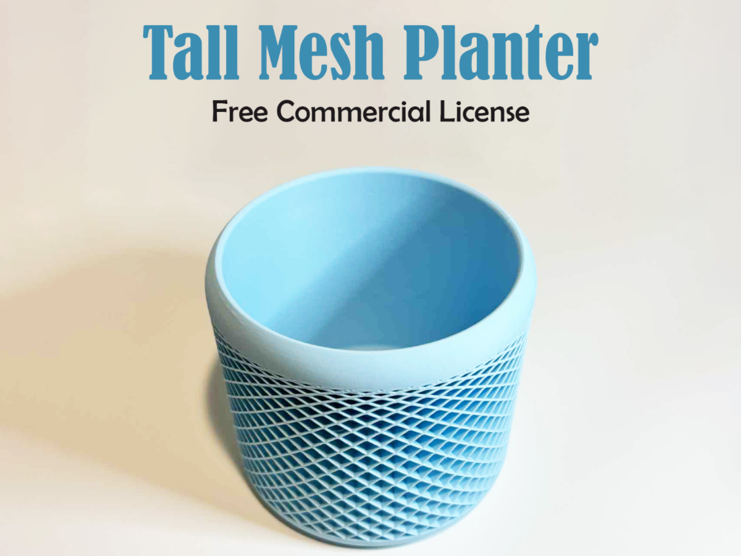 Tall mesh planter (free commercial use)