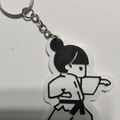 Karate Girl Keychain