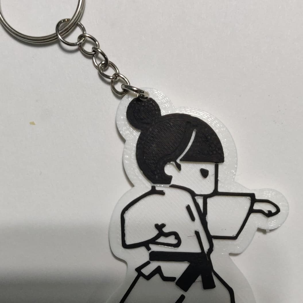 Karate Girl Keychain