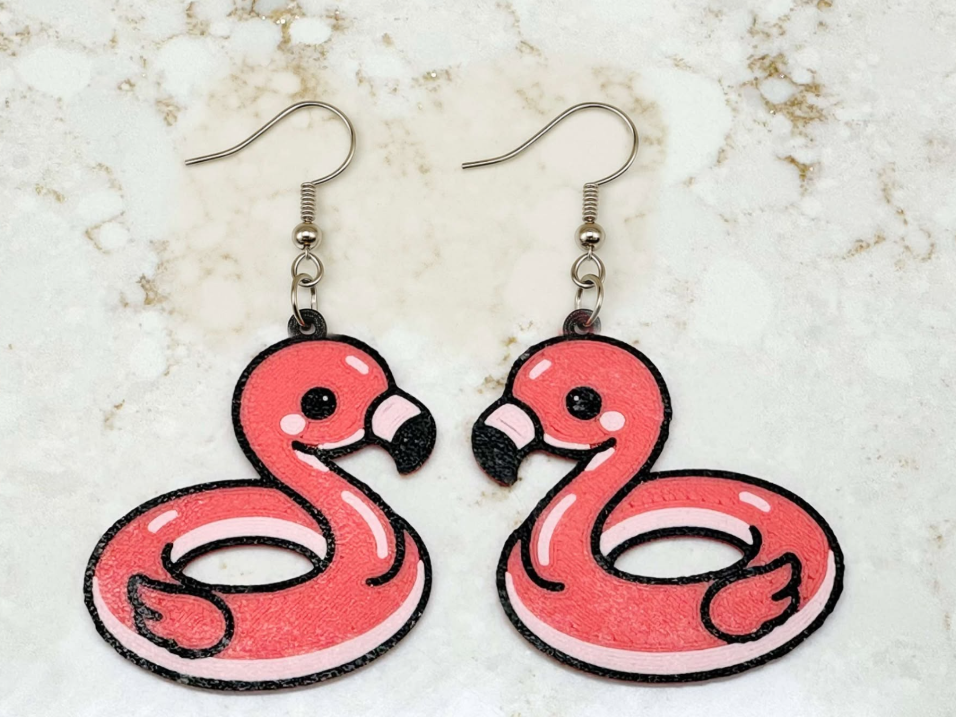 flamingo earrings
