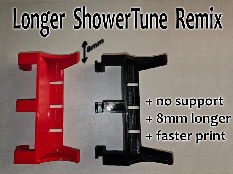 Longer ShowerTune - No Support Shower Phone Holder