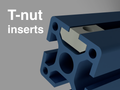 T-nut inserts for extruded aluminum profiles M3 M4 M5 M6 M7 M8