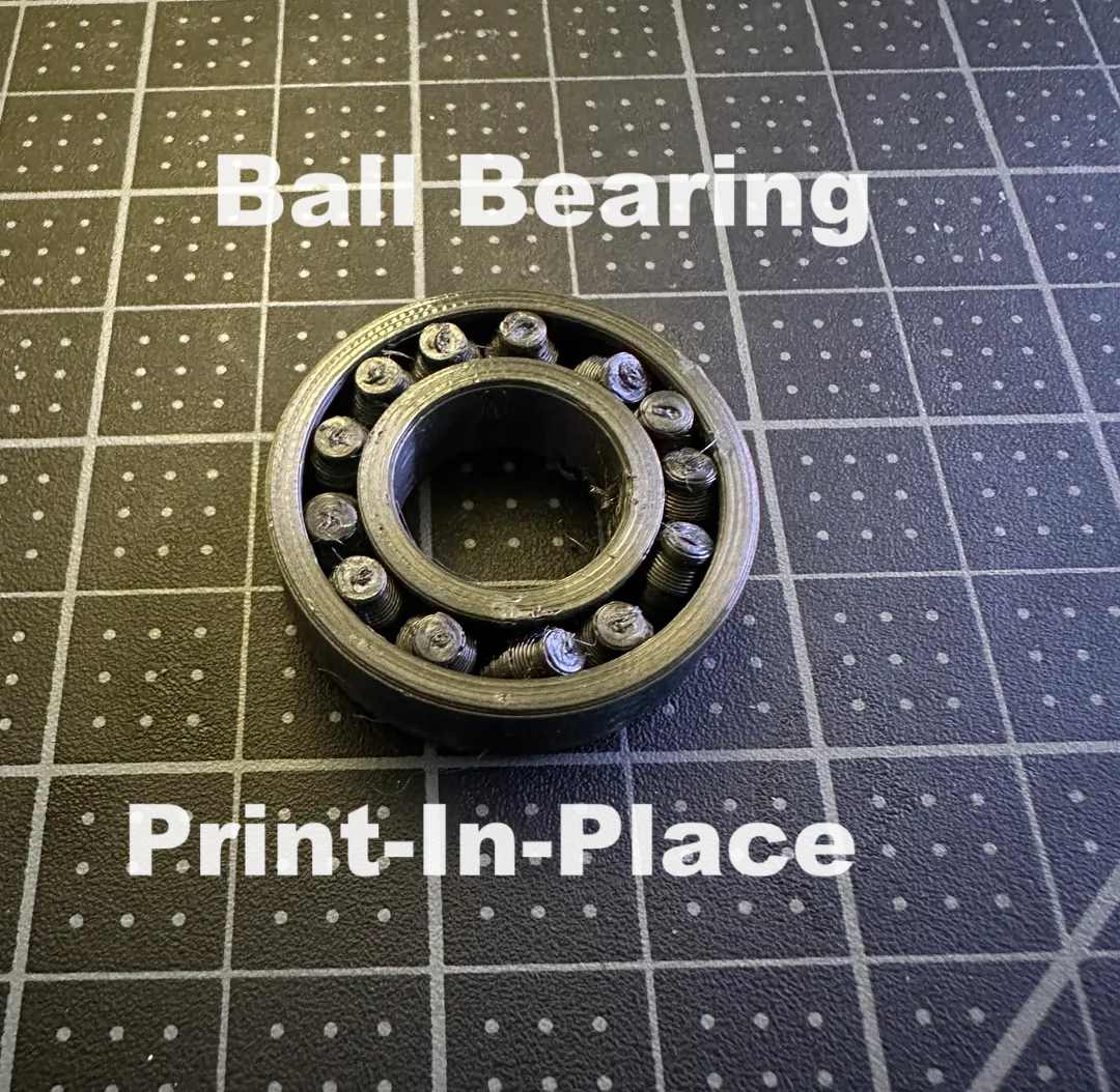 ball bearing snap of support (print in place)
