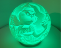 Lithophane Sphere - Grinch vs Santa