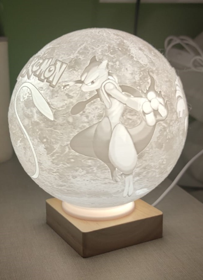 Lithophane Mewtwo