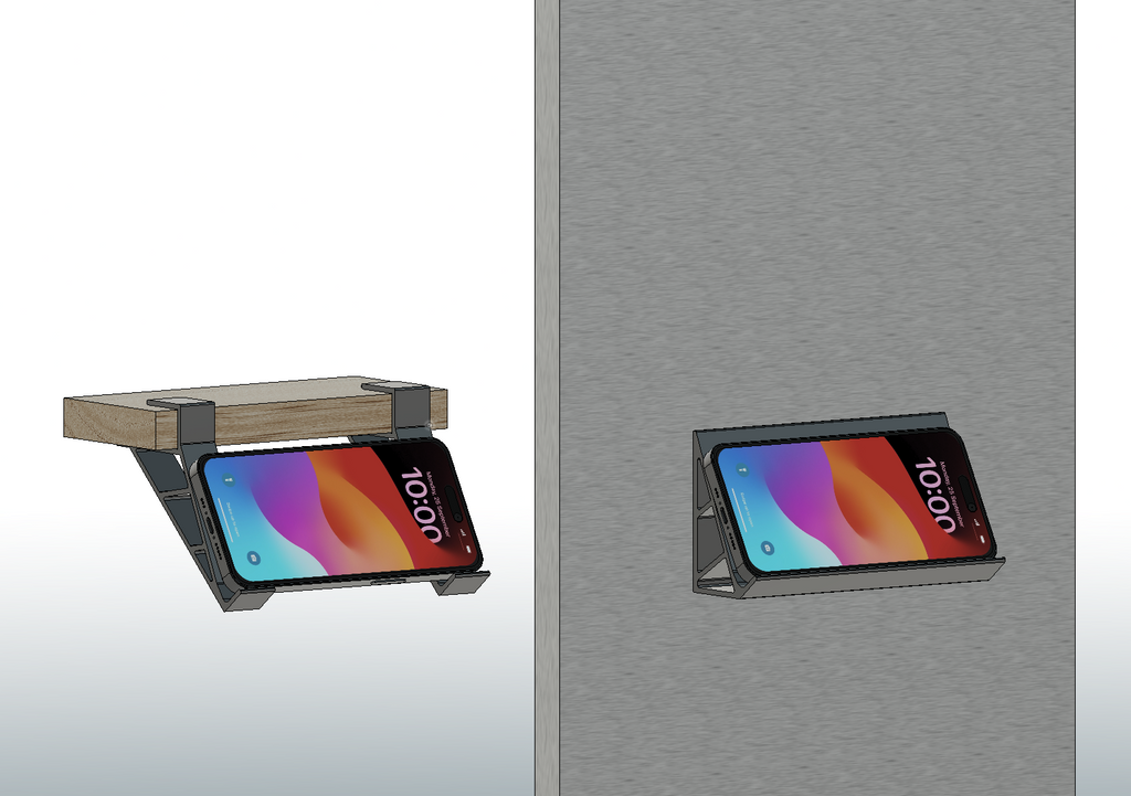 Parametric Phone Holder For Shelf Or Magnets
