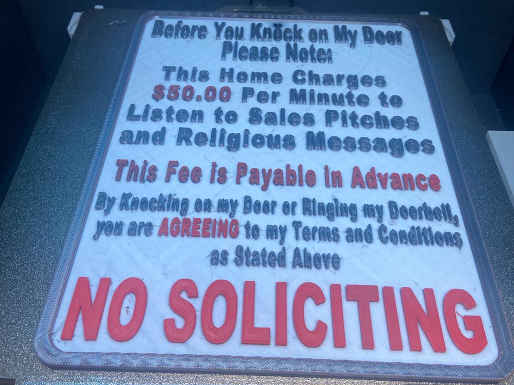 No Solicitor Sign