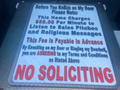 No Solicitor Sign