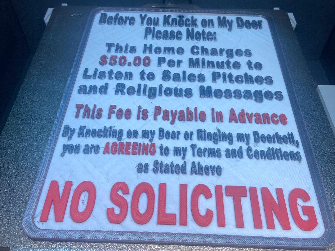No Solicitor Sign