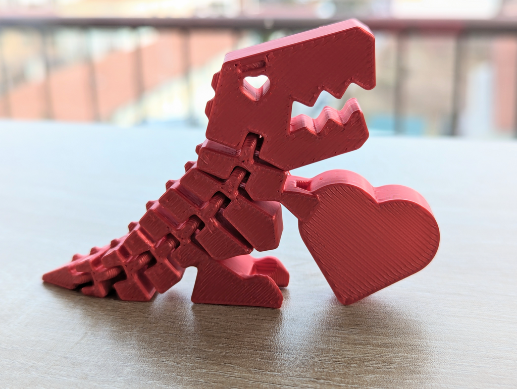 FlexiDino Print in Place T-Rex for Valentine's Day