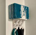 Yoga block and resistance bands hanger