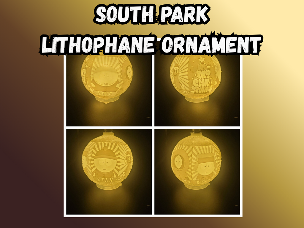 South park Lithophane Christmas Ornament
