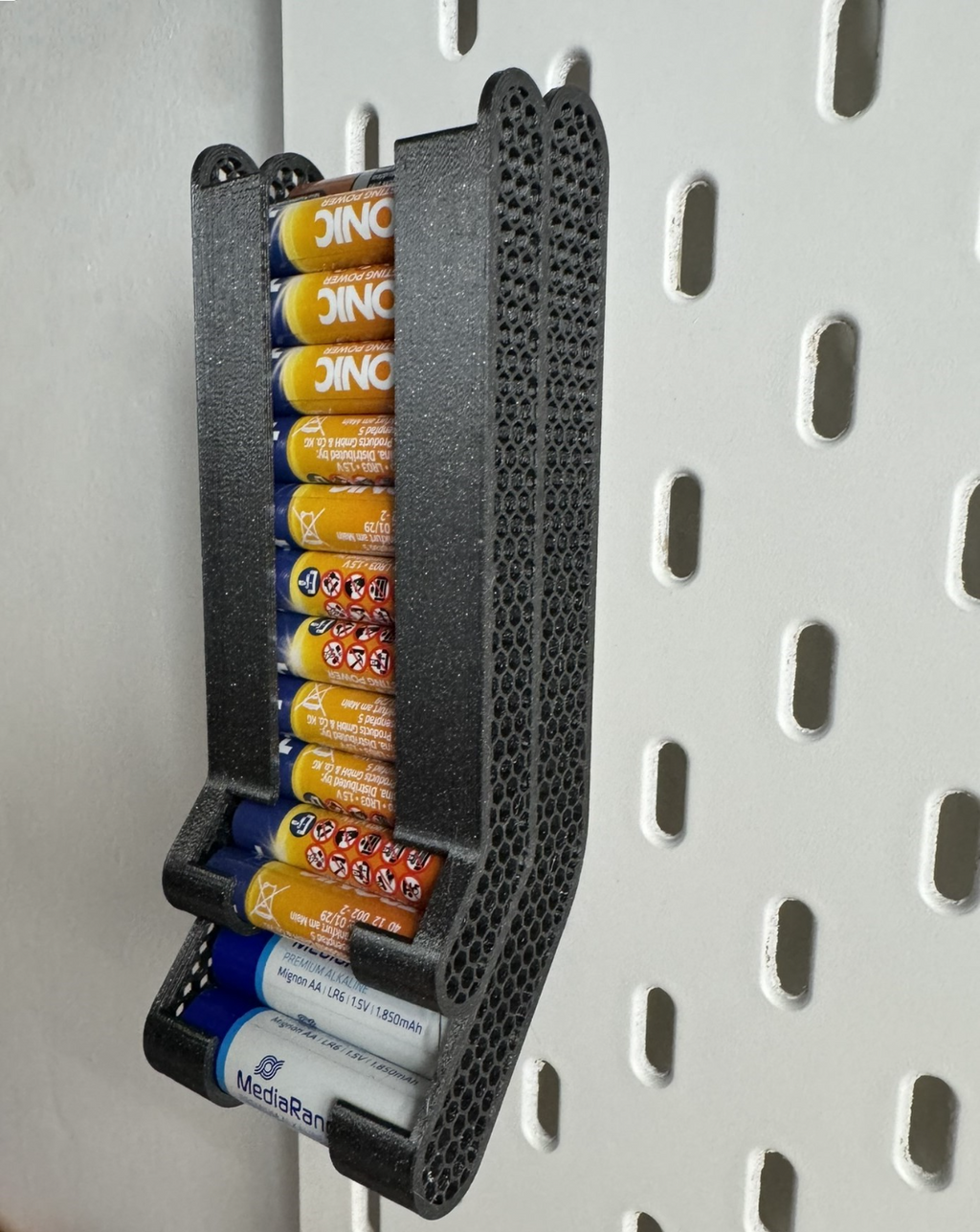 AA + AAA Battery Holder/Dispenser for IKEA Skadis