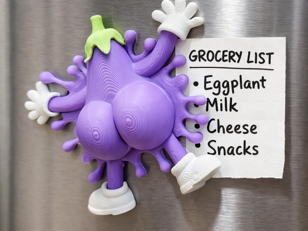 Eggplant Splat Magnet Adult Humor