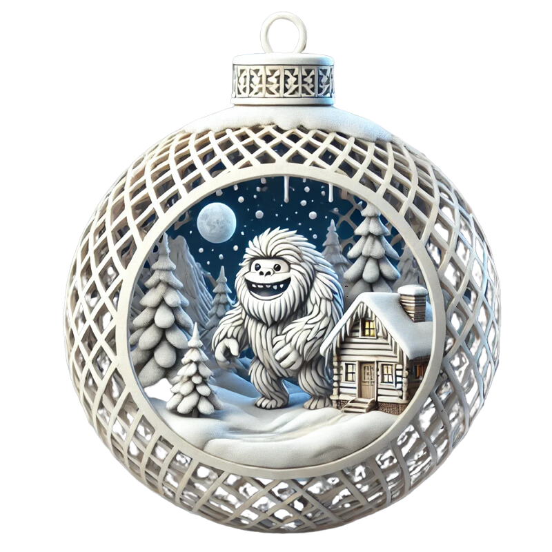 Christmas Yeti Bauble/Ornament