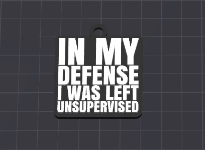 in my defense fun keychain/charm(free commercial)
