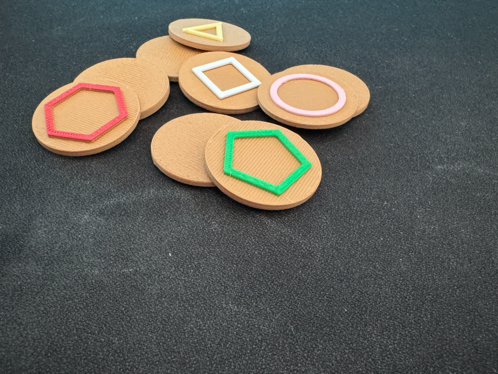 Tokens for board game Bluff