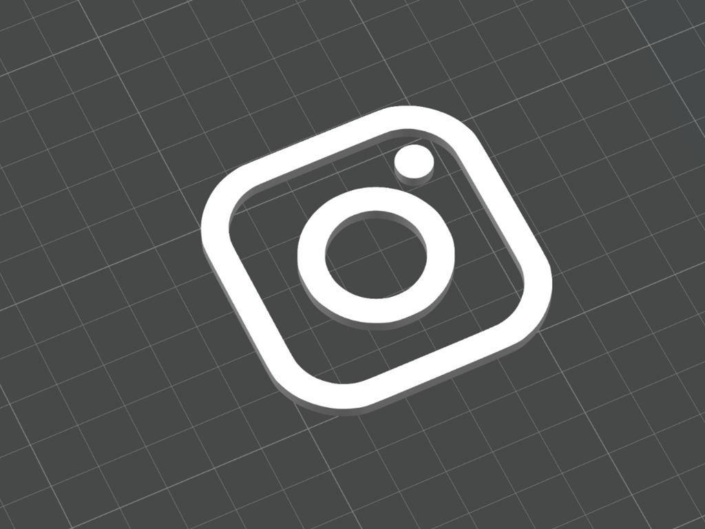 Instagram Logo - 3D Printed (No Text)