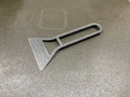 Print plate bed scraper