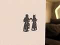 Biker Couples - 3D Wall Art Motorcycle
