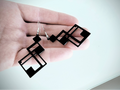 Geometric Black Earrings