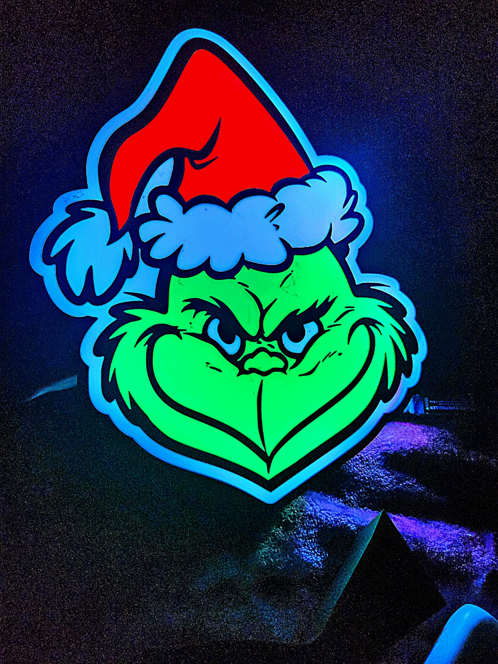 Grinch Light Box Led Lamp with Base