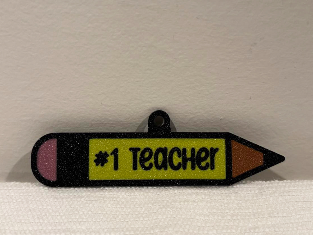 Number 1 Teacher Christmas Tree ornament