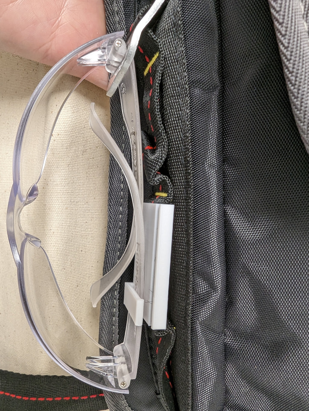 Parametric Safety Glasses Holder for Shoulder/Hip Pack