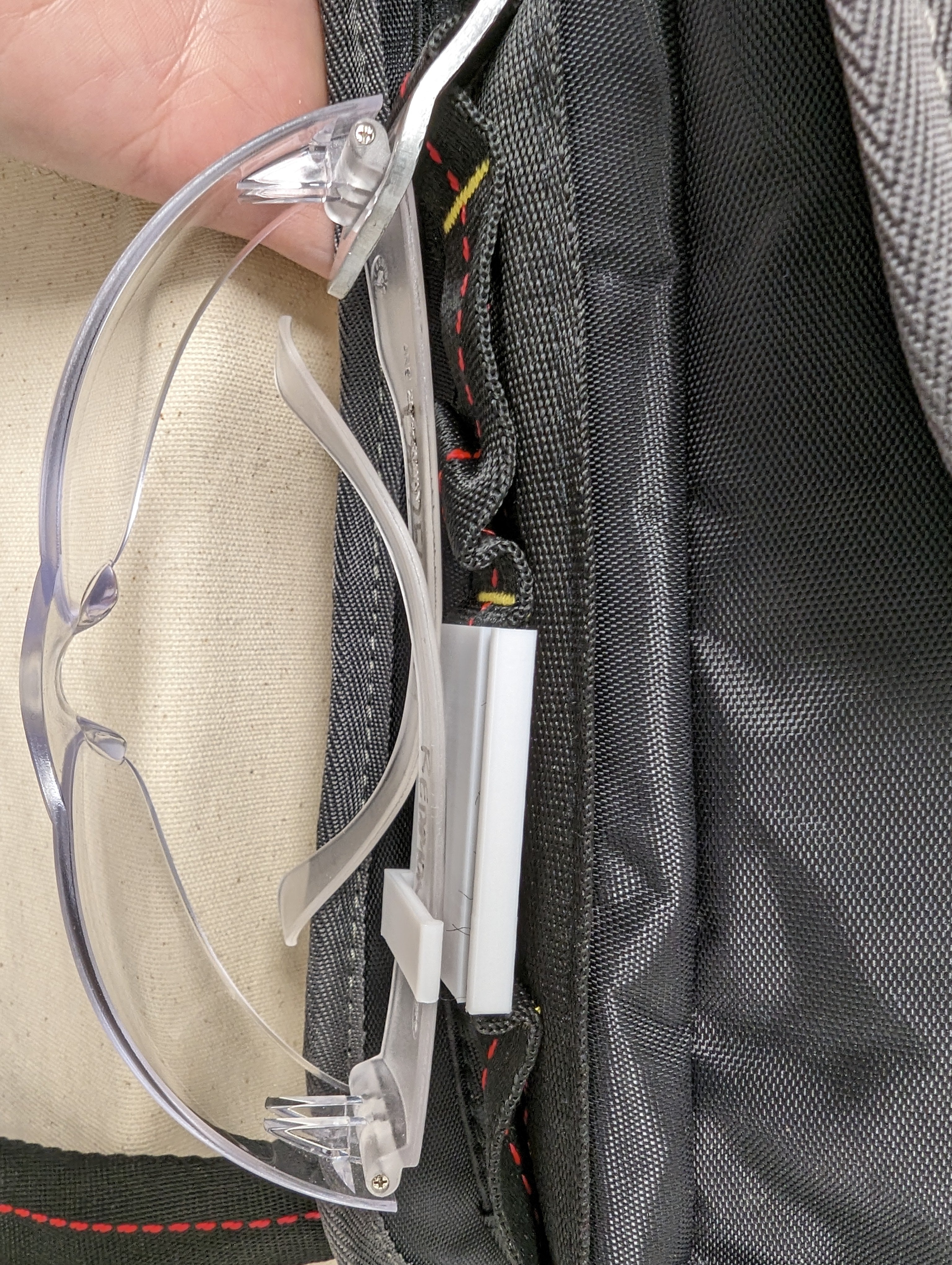 Parametric Safety Glasses Holder for Shoulder/Hip Pack