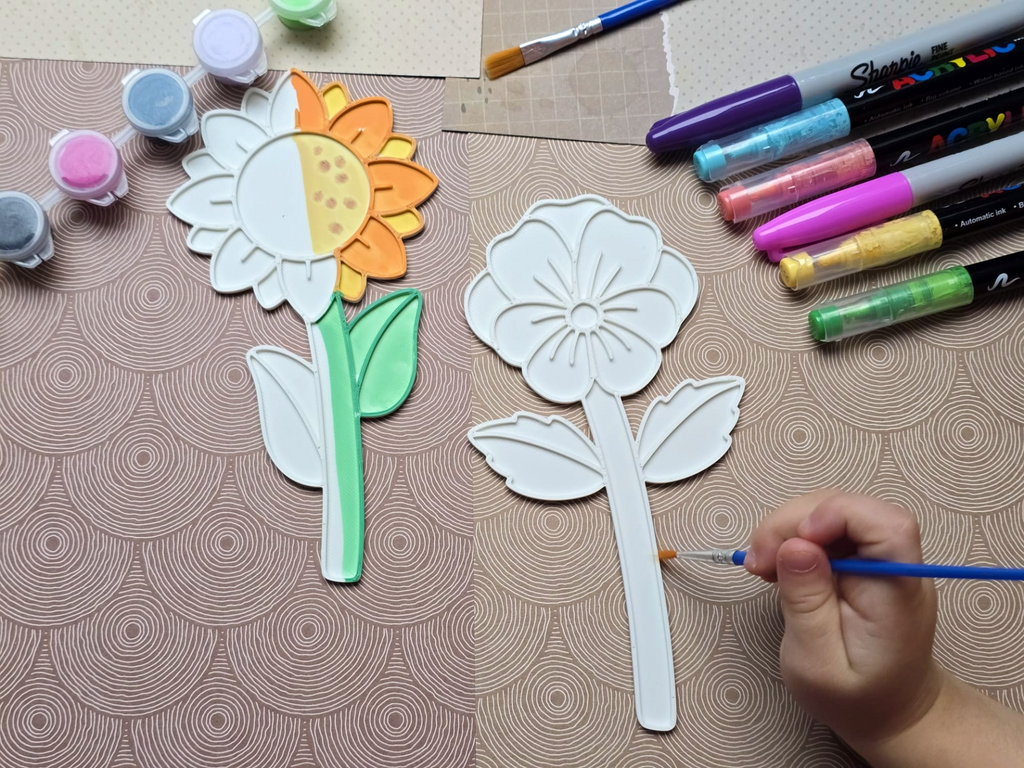 Cute Flower Coloring Craft Set 3