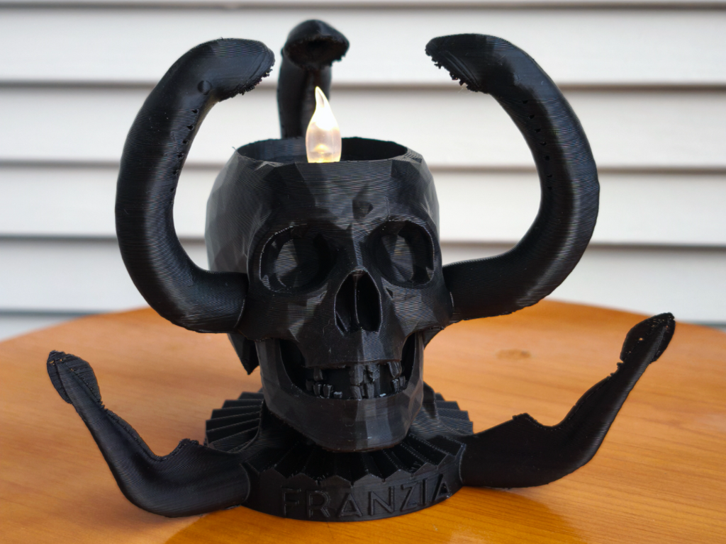 Candlestick skull and lamprey