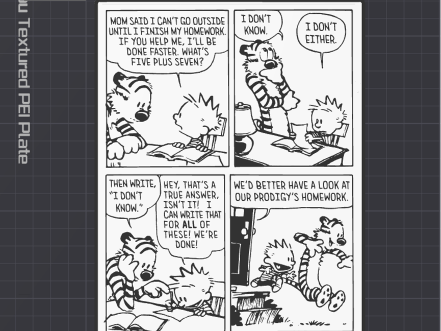 Calvin and Hobbes - Math Homework