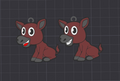 cute animal , dave the donkey multicolor keychain \ necklace charm (free for commercial use)